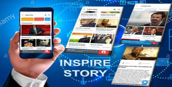 Inspire Story app for android for wordpress site